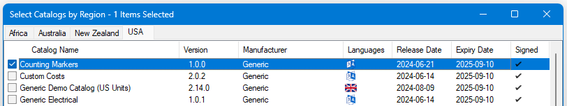 Counting Markers Catalog