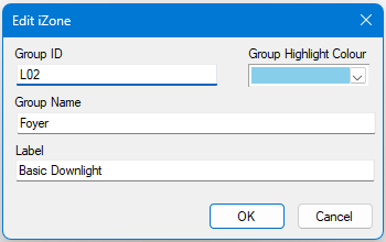 Naming an iZone lights group