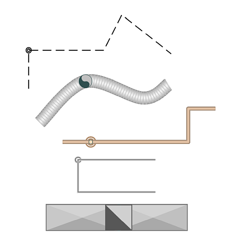 Drawn parts showing rise points