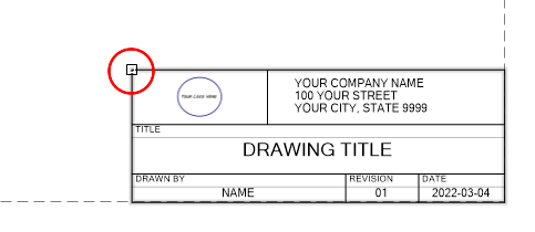 Using the resize handle in your title block